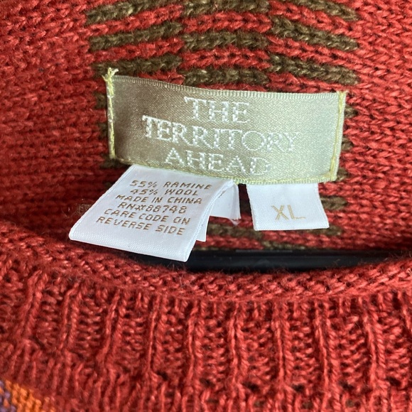 The Territory Ahead Vintage Stripes Wool Blend Sweater-Size XL - Picture 4 of 8